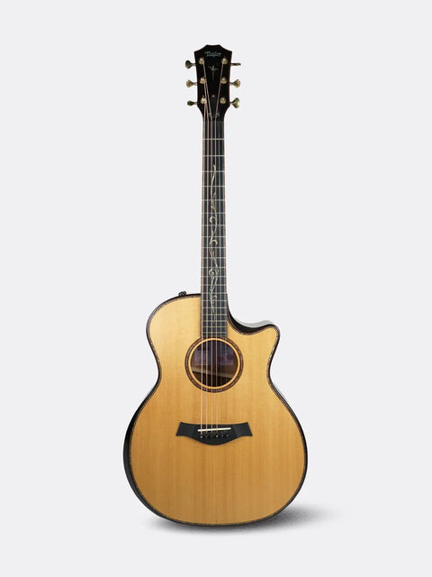 2018 Taylor K14ce guitar with a cutaway on a white background