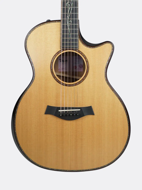 2018 Taylor K14ce guitar with a cutaway on a white background