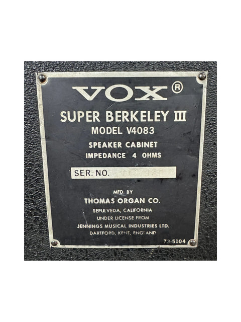 Vintage Vox AC-50 w/ 2 x 10 Vox Speaker Cab - UK 1964