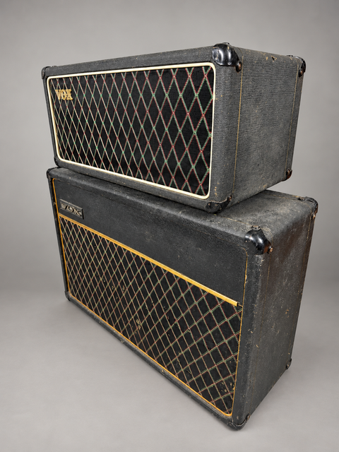 26060 Vintage Vox AC-50 and 2x10 Speaker Cab UK 1964 – angled head and cabinet stack