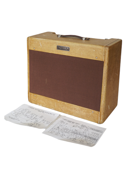 Vintage Fender Super Amp 2 x 10" Combo 5C4 Circuit - USA 1954