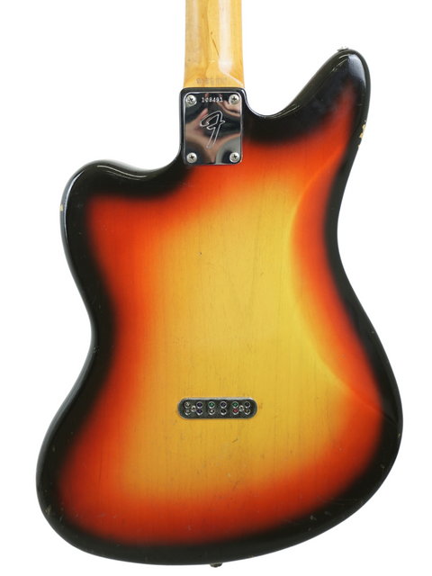 A beautiful 1965 Vintage Fender Electric XII guitar featuring a vibrant sunburst finish, perfect for any music lover.