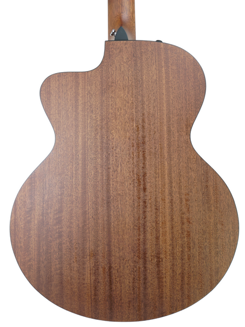 Back of a 2011 Taylor 355ce 12-string acoustic guitar, displaying its elegant wooden back and fine details.