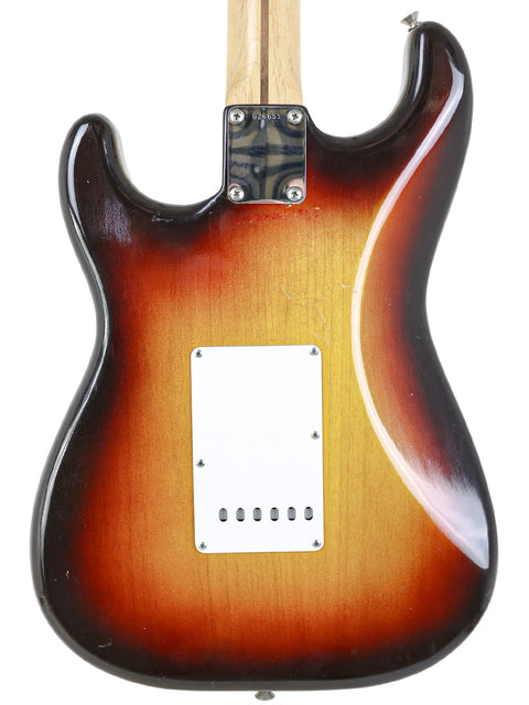 Beautiful sunburst Fender Custom Shop Stratocaster, a vintage '69 model, highlighting exceptional USA craftsmanship from 1958.