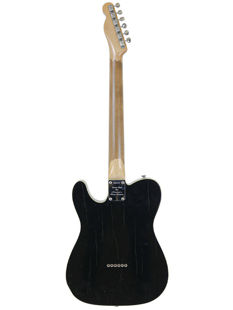 Black electric guitar featuring a wooden body, Fender John English Master Built '59 Custom Telecaster, special release from 2006.
