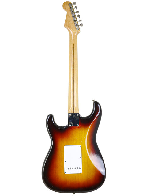 Classic 1958 Fender Stratocaster with a striking sunburst finish, embodying vintage charm and musical heritage.