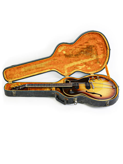 Classic 1959 Gibson Les Paul Standard guitar, model ES-225TD, highlighting its iconic shape and timeless appeal.