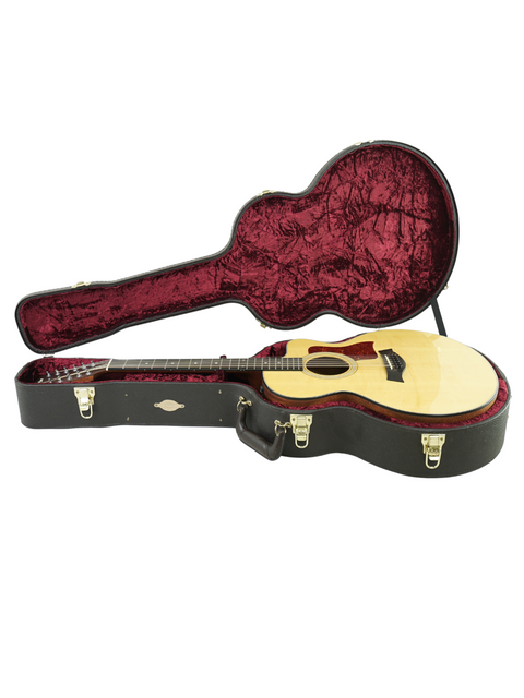 Detailed view of a 2011 Taylor 355ce 12-string guitar, highlighting its elegant design and quality materials.