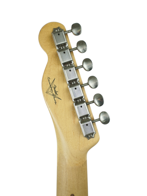 Detailed view of the neck of a 2003 Fender Custom Shop '59 Esquire Journeyman Relic electric guitar, highlighting its design.