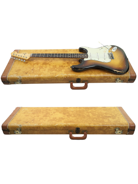 Fender Stratocaster '62 Custom Shop, vintage slab board from 1959 USA, a perfect blend of classic craftsmanship and style.