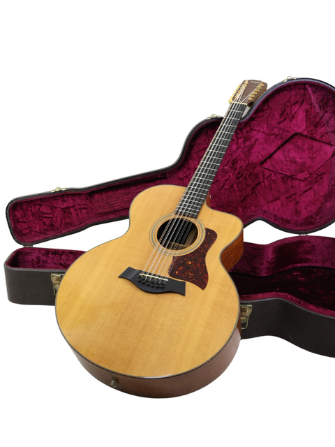 Gorgeous 1995 Taylor LKSM Leo Kottke 12-string acoustic guitar, celebrated for its stunning design and warm, resonant sound.