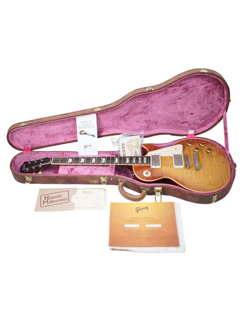 Gorgeous Gibson Les Paul Custom Sunburst, '59 Reissue LPR-9 from 2007, featuring a Brazilian board for exceptional sound quality.