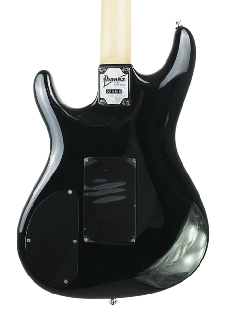 Limited Edition Ibanez Joe Satriani Black Dog guitar, black body, white pickguard, 1 of 88, made in Japan, 2008.