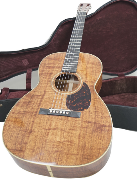 Martin Luther King Jr.'s acoustic guitar, a Martin 000-28K Authentic 1921, highlighting its classic design and historical significance.