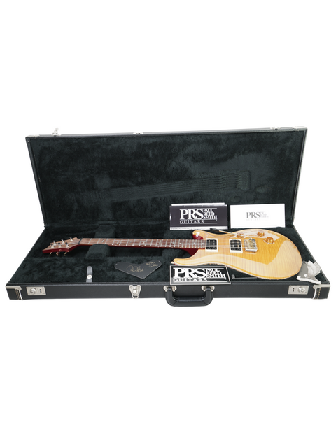 PRS Custom 24 Brazilian Limited guitar securely housed in a case, highlighting its unique features and limited edition status.