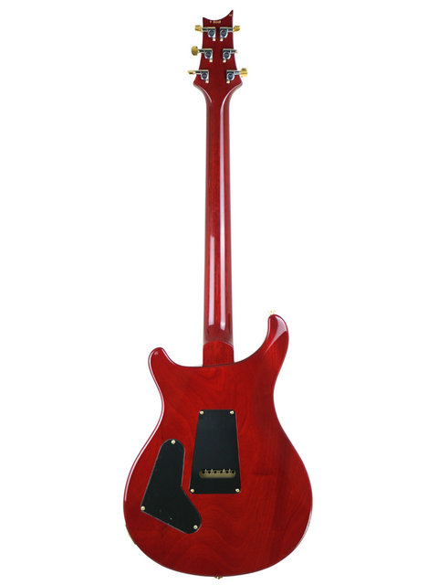 Red electric guitar with a black pickguard, PRS Custom 24 Brazilian Limited 427/500, USA 2004 model.
