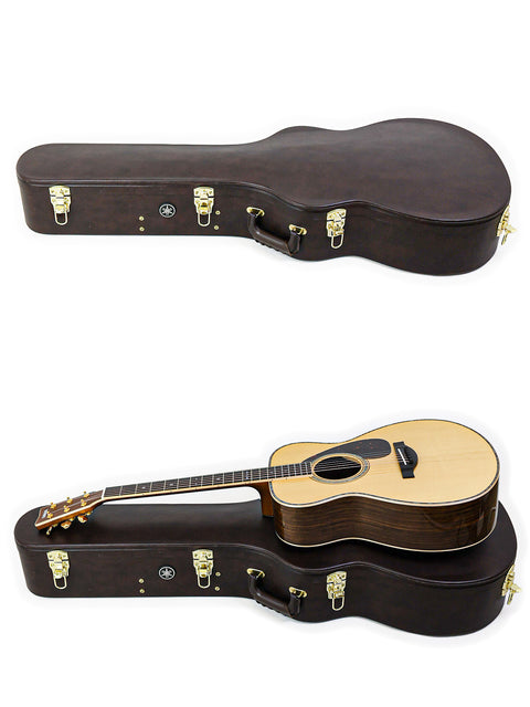 Two Yamaha LS36 ARE guitars arranged in different ways, showcasing their craftsmanship and beauty from Japan 2020.