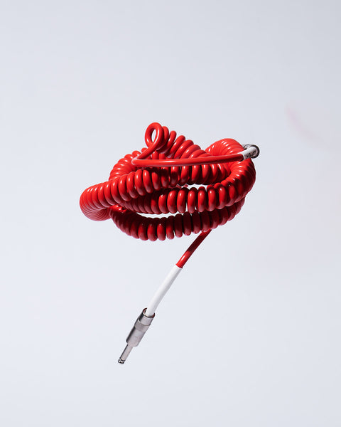 Voltage Cable Co. Vintage Straight to Straight Coil Cable 30ft - Red