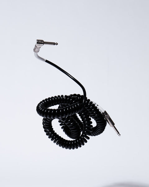 Voltage Cable Co. Vintage Straight to Right Angle Coil Cable 30ft - Black