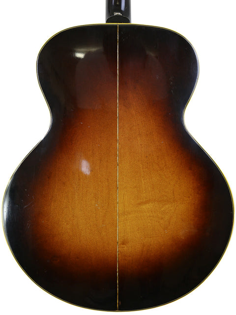 Vintage sunburst 1951 Gibson J-45 guitar, exemplifying the beauty and quality of mid-century American instruments.