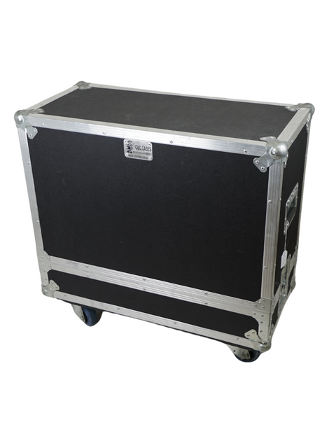 wheeled flight case with a metal tray, specifically made for transporting the Matchless Chieftain 2 x 12" Combo, USA 2005.