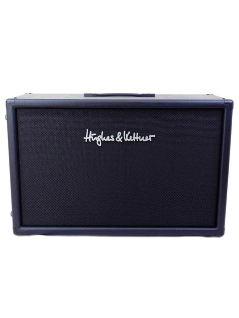 A Hughes & Kettner TM 212 speaker box, showcasing a sleek design, perfect for musicians seeking powerful sound in 2021.