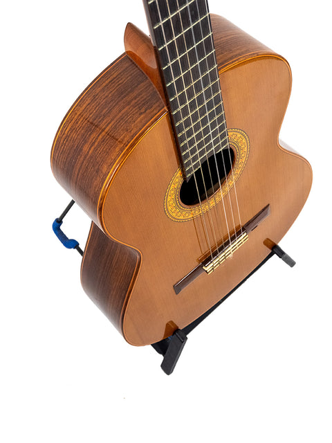 A K Yairi YC90 Concert Classical Guitar from Japan, 1987, displayed on a stand against a clean white background.