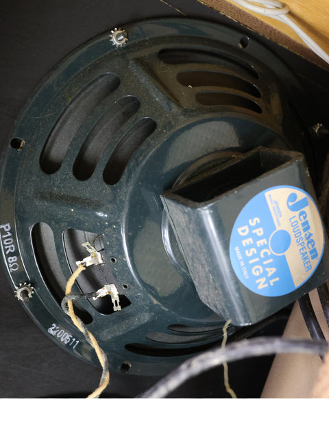 A speaker from the Victoria Victorilux 3x10 Combo Amplifier (2005) with wires connected.