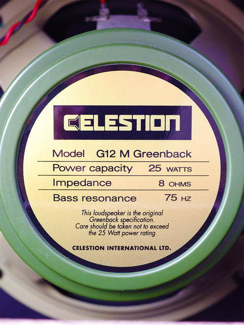 A vibrant green and black speaker labeled Vox AC30HW2, perfect for music lovers who appreciate great design.