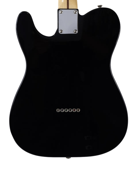 Black electric guitar with a wooden body, part of the Fender Custom Shop 30th Anniversary ’51 Nocaster NOS collection, USA 2017.
