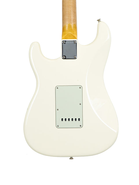 Fender Custom Shop Stratocaster in Olympic White, featuring '60s style and high-quality USA components from 2020.