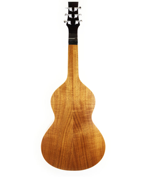 Gilet WB guitar featuring a wooden body and neck, designed in the Weissenborn style, made in Australia, 2014.