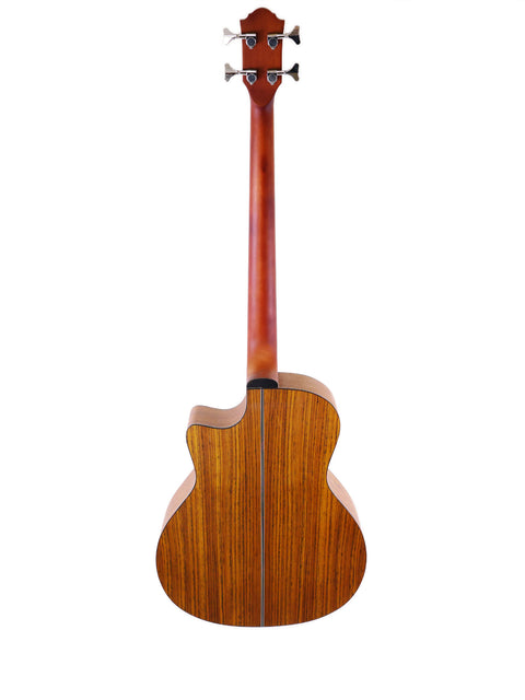 Gilman GAB10CE Acoustic Bass with a sleek wooden back and neck, perfect for musicians seeking quality and elegance.