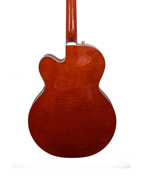 Gretsch Chet Atkins G6120 guitar with a wooden back and neck, made in Japan in 2011.