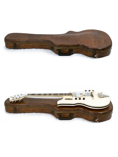 Image of two guitars displayed in different angles, highlighting the National Valco Glenwood Model 99, USA 1962.