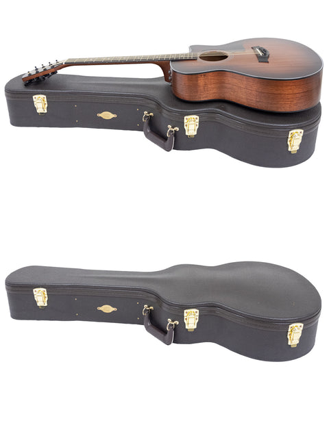 Image of two guitars in different orientations, highlighting the Taylor 326 CE Baritone 8 LTD, USA, 2020 edition.