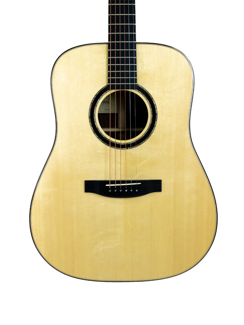 Lakewood D-32 Dreadnought guitar, made in Germany in 2015, set on a simple white background.