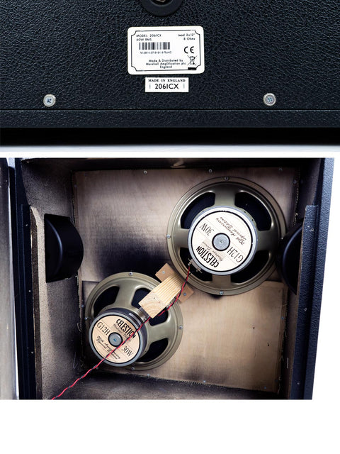 Marshall 2061X Lead & Bass 20 amp head, black box design with visible speakers, UK edition from 2017.