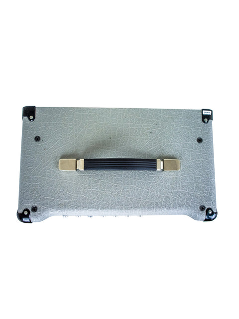 Marshall 2525C Silver Jubilee Combo amplifier in white, featuring a black handle, highlighting its vintage appeal from 2016.