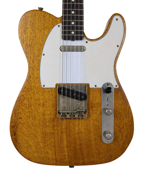 Silky Oak Txxx Style Partscaster guitar with a white pickguard, showcasing its new design from Australia, 2021.