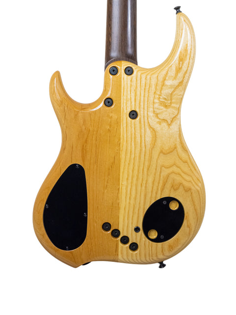 The Dingwall Z3 Buckeye Custom 5 String Bass features a bold black and white body, highlighting its artistic craftsmanship from Canada, 2016.