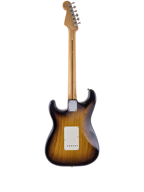 The Fender American Stratocaster M-1, a masterfully built guitar by Yuriy Shishkov, featuring a stunning 1954 design.