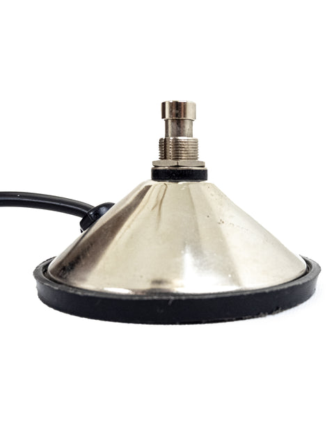 The image features a sleek metal dome on a black base, highlighted on a white background, representing the 2008 Carr Rambler Combo Amp.