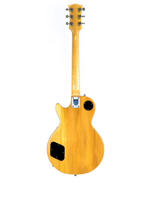 Univox Gimmie U-1988 guitar with a wooden body and neck, made in Japan between 1974 and 1975.