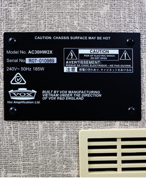 Vox AC30 HW2X Amplifier (2021) displayed elegantly, emphasizing its timeless design and superior sound capabilities.