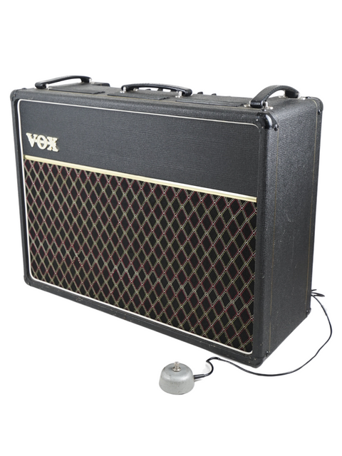 1975 Vox AC-15 head, a vintage gem once owned by Hank Marvin, perfect for that iconic British rock vibe.