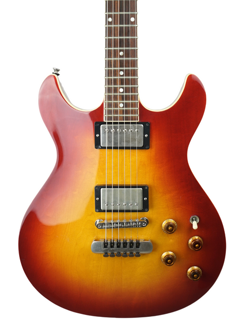 1984 Vintage Fender Esprit guitar showcasing a vibrant sunburst finish, made in Japan
