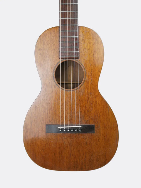 Wooden  Martin 2-17 acoustic guitar on a white background