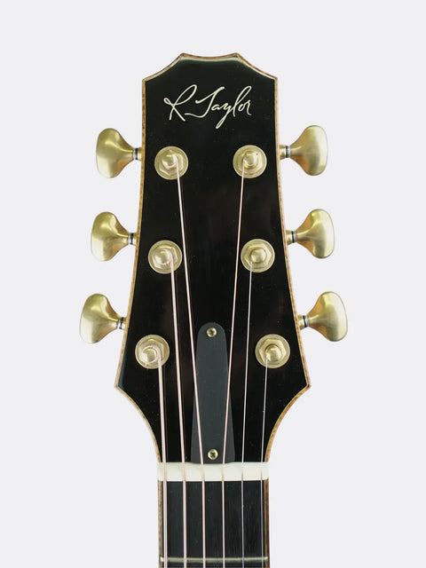 R. Taylor Style 1 guitar headstock with 'R. Taylor' branding on a white background