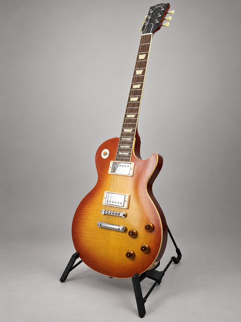 25018 Tokai LS 135 Love Rock Model Japan 2005 – full angled guitar on stand